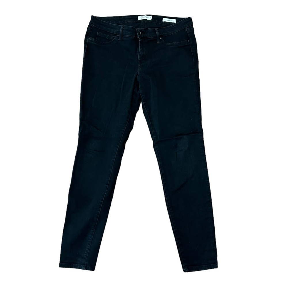 Jessica Simpson Jeans Women Size 31 Short Kiss Me Super Skinny Black Denim